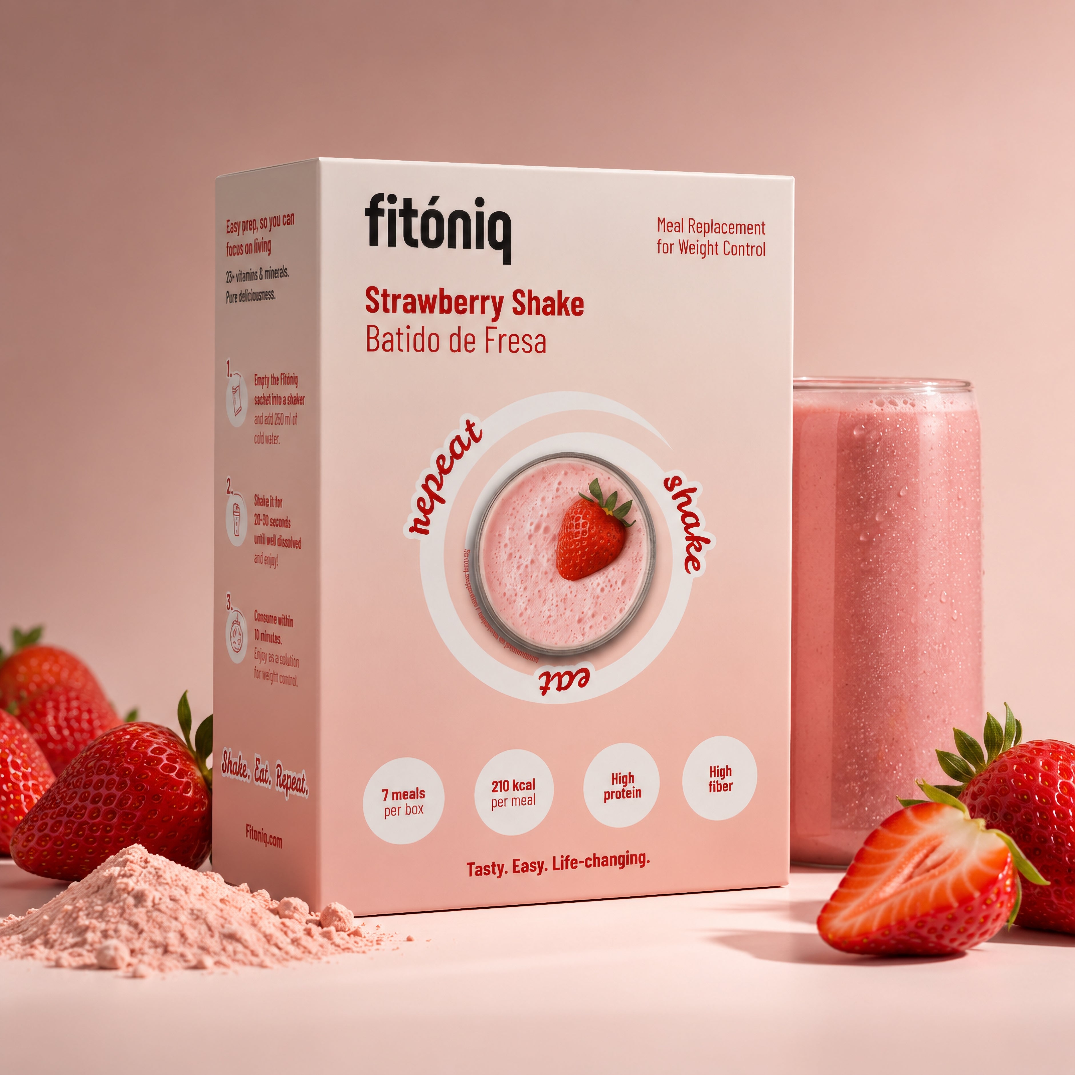 Shake cu aromă de căpșuni Fitóniq